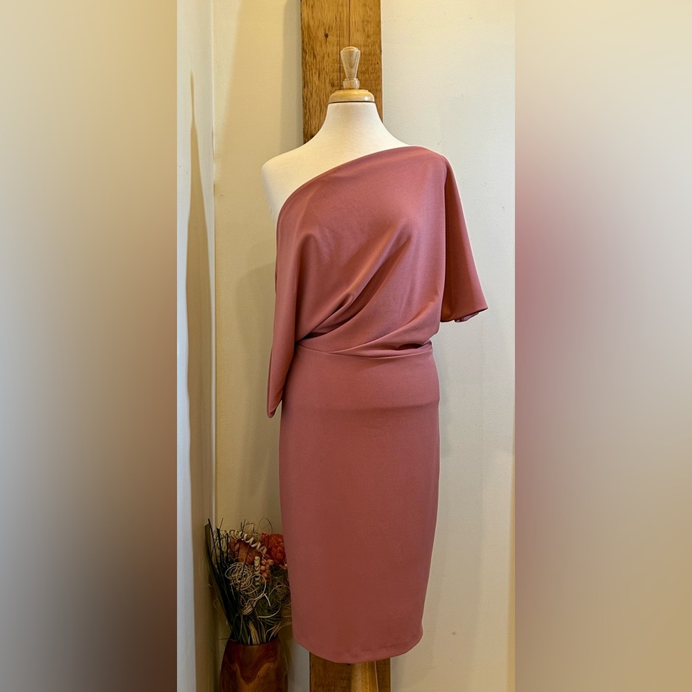 Alexia Admor One-Shoulder Mauve Dress